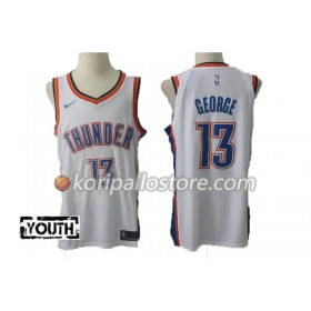 Oklahoma City Thunder Paul George 13 Nike 2017-18 Valkoinen Lasten Pelipaidat Swingman